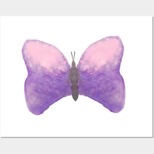 watercolour purple butterfly watercolor butterflies pink butterfly Posters and Art